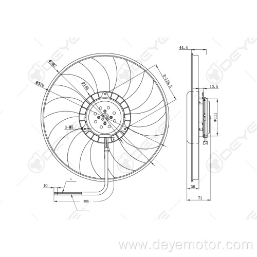 Hot sale cooling radiator fans for A6/A6L